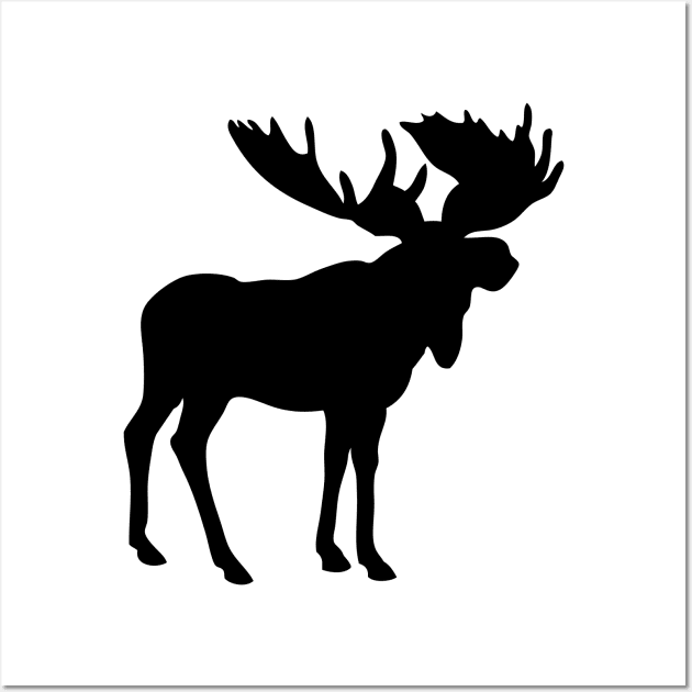 Moose Silhouette Wall Art by ShirtyLife